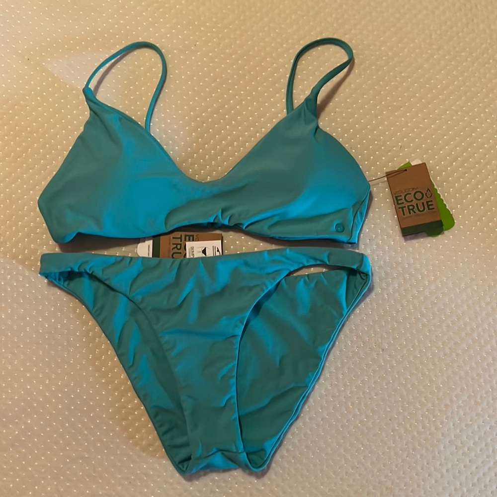 Volcom teal bikini NWT